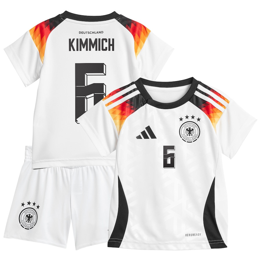 Joshua Kimmich 6 Germany National Team 2024 Home YOUTH Kit Jersey – White