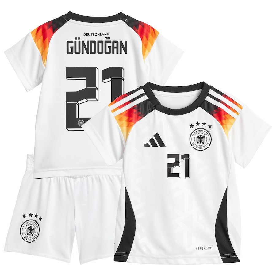 Ilkay Gndogan 21 Germany National Team 2024 Home YOUTH Kit Jersey – White