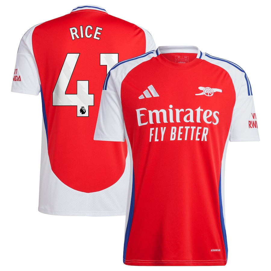 Declan Rice 41 Arsenal 2024/25 Home Men Jersey – Red