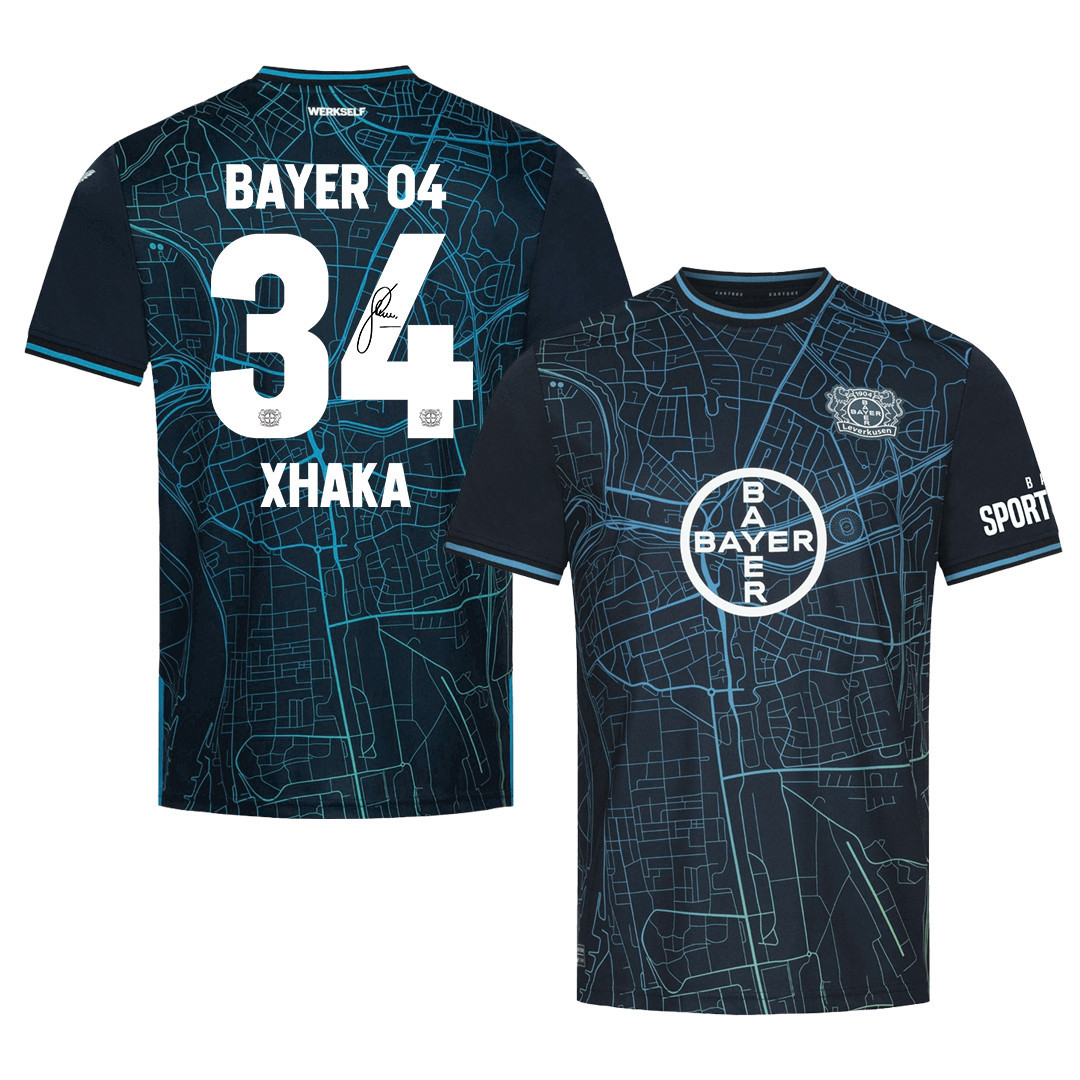 Granit Xhaka 34 Signed Bayer 04 Leverkusen Special Edition Jersey – Men, Blue