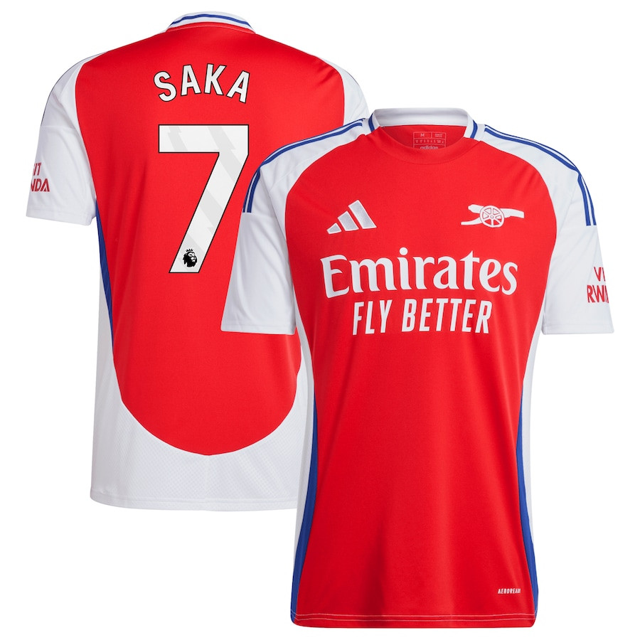 Bukayo Saka 7 Arsenal 2024/25 Home Men Jersey – Red