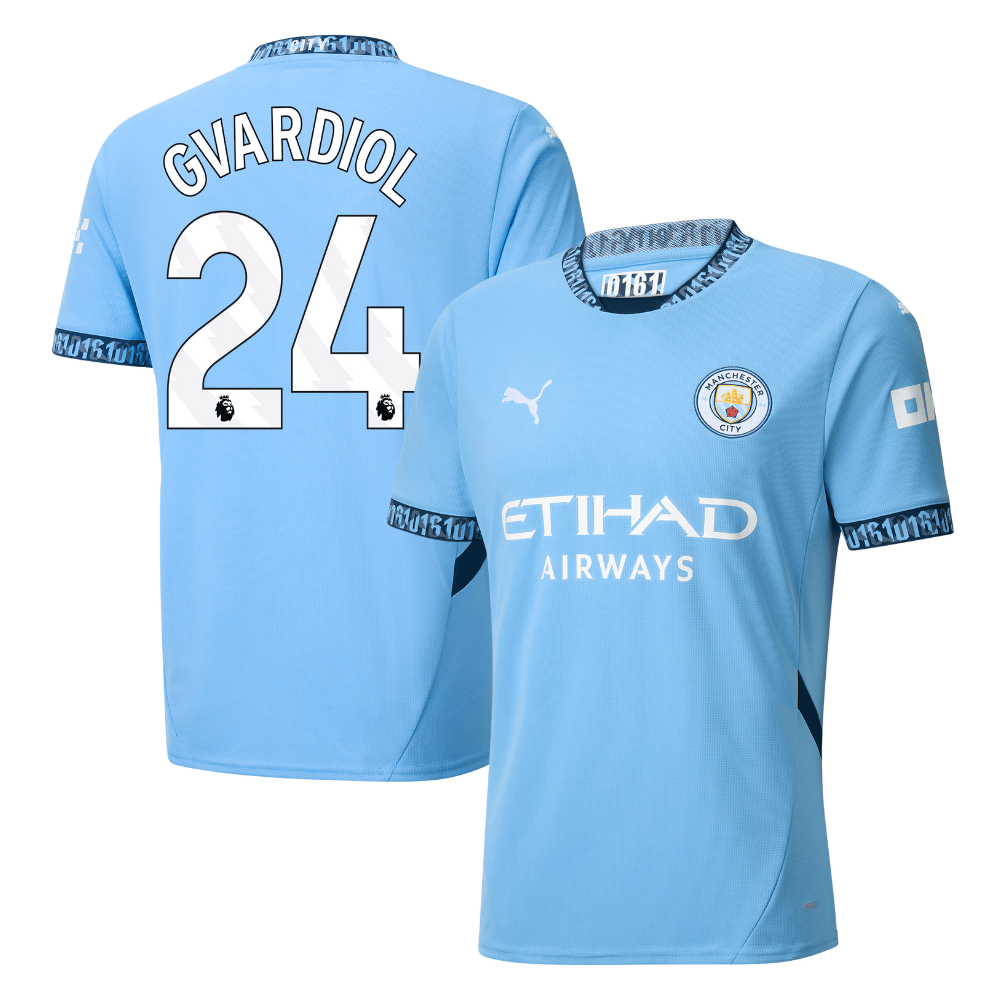 Joko Gvardiol 24 Manchester City 2024/25 Home Men Jersey – Light Blue