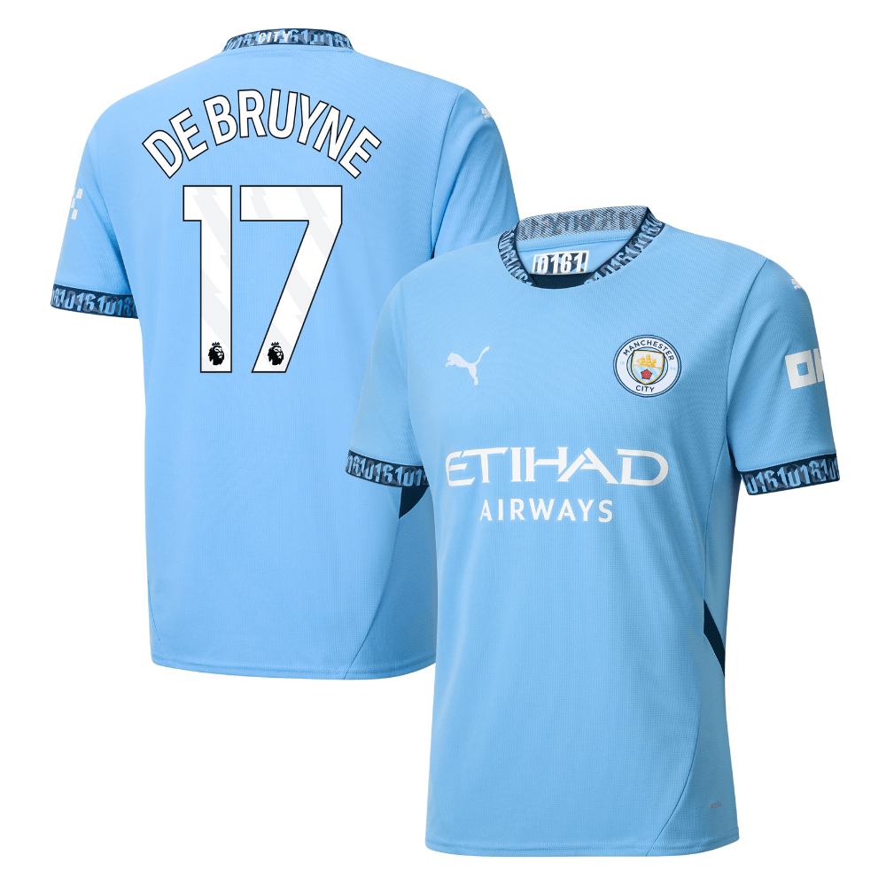 Kevin De Bruyne 17 Manchester City 2024/25 Home Men Jersey – Light Blue