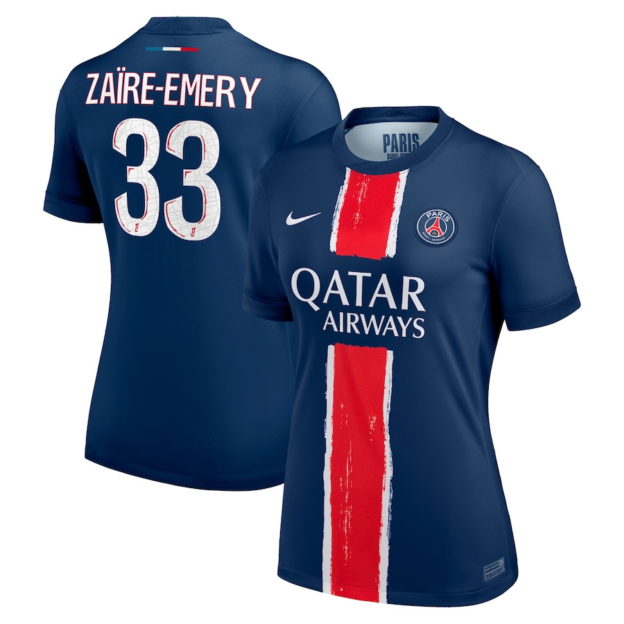 Warren Zare-Emery 33 Paris Saint-Germain 2024/25 Home Women Jersey – Navy