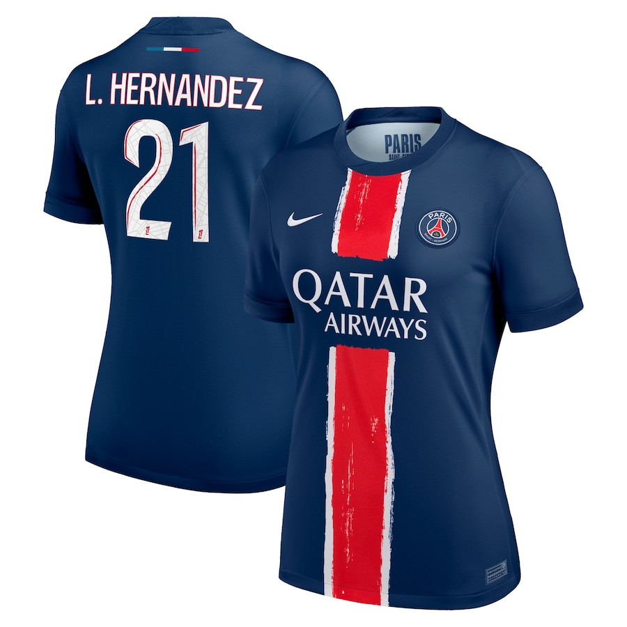 Lucas Hernndez 21 Paris Saint-Germain 2024/25 Home Women Jersey – Navy
