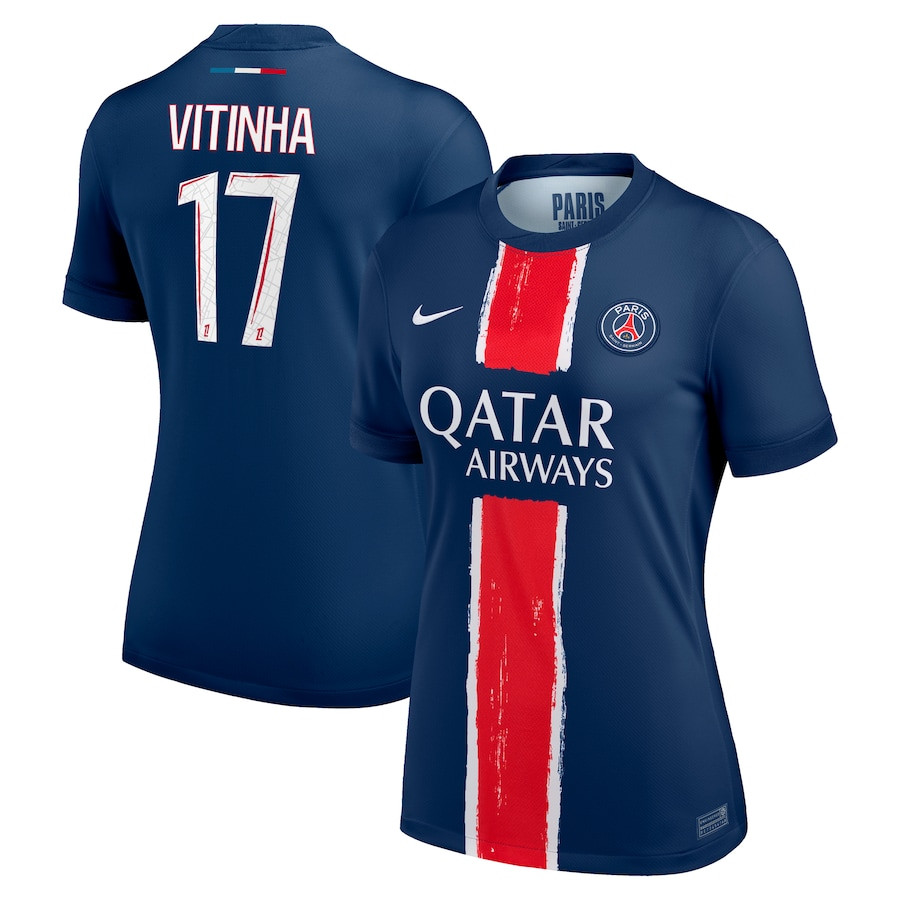 Vitinha 17 Paris Saint-Germain 2024/25 Home Women Jersey – Navy