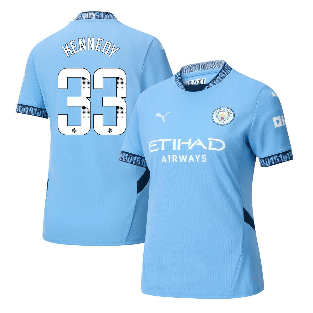 Alanna Kennedy 33 Manchester City 2024/25 Women's Team Home Women Jersey – Light Blue