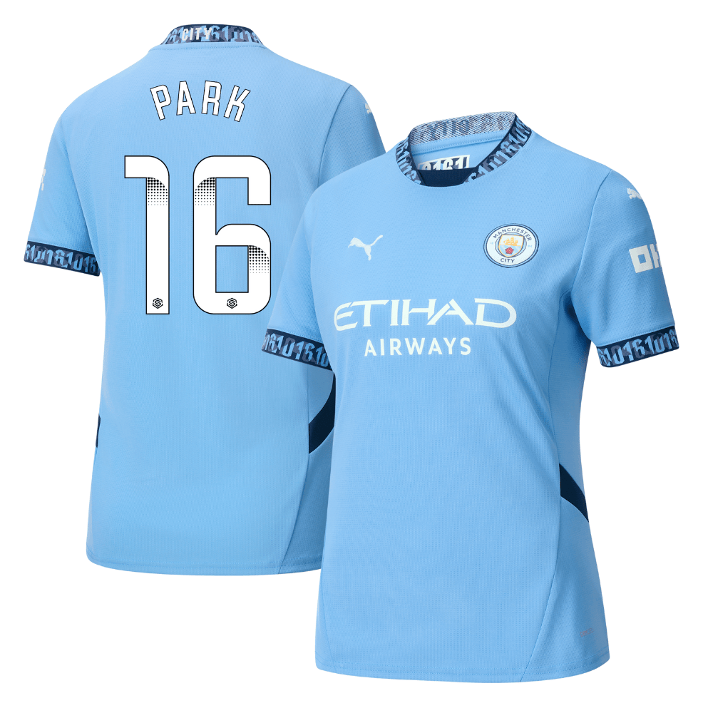 Jess Park 16 Manchester City 2024/25 Women's Team Home Women Jersey – Light Blue