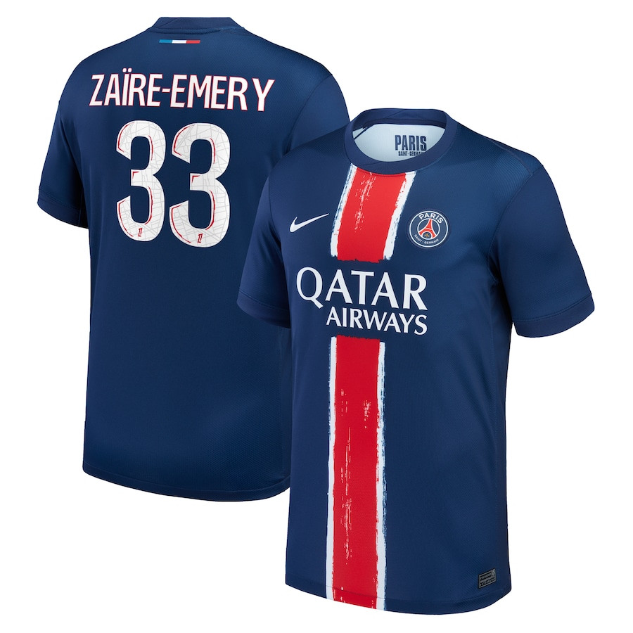Warren Zare-Emery 33 Paris Saint-Germain 2024/25 Home Men Jersey – Navy
