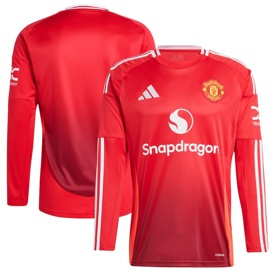 Manchester United 2024/25 Home Men Long Sleeve Jersey – Red