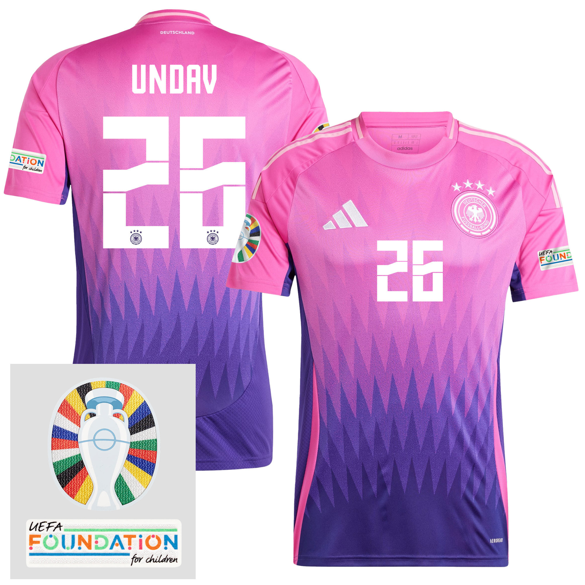 Deniz Undav 26 Germany 2024/25 Away Jersey – Euro UEFA Patch – Men
