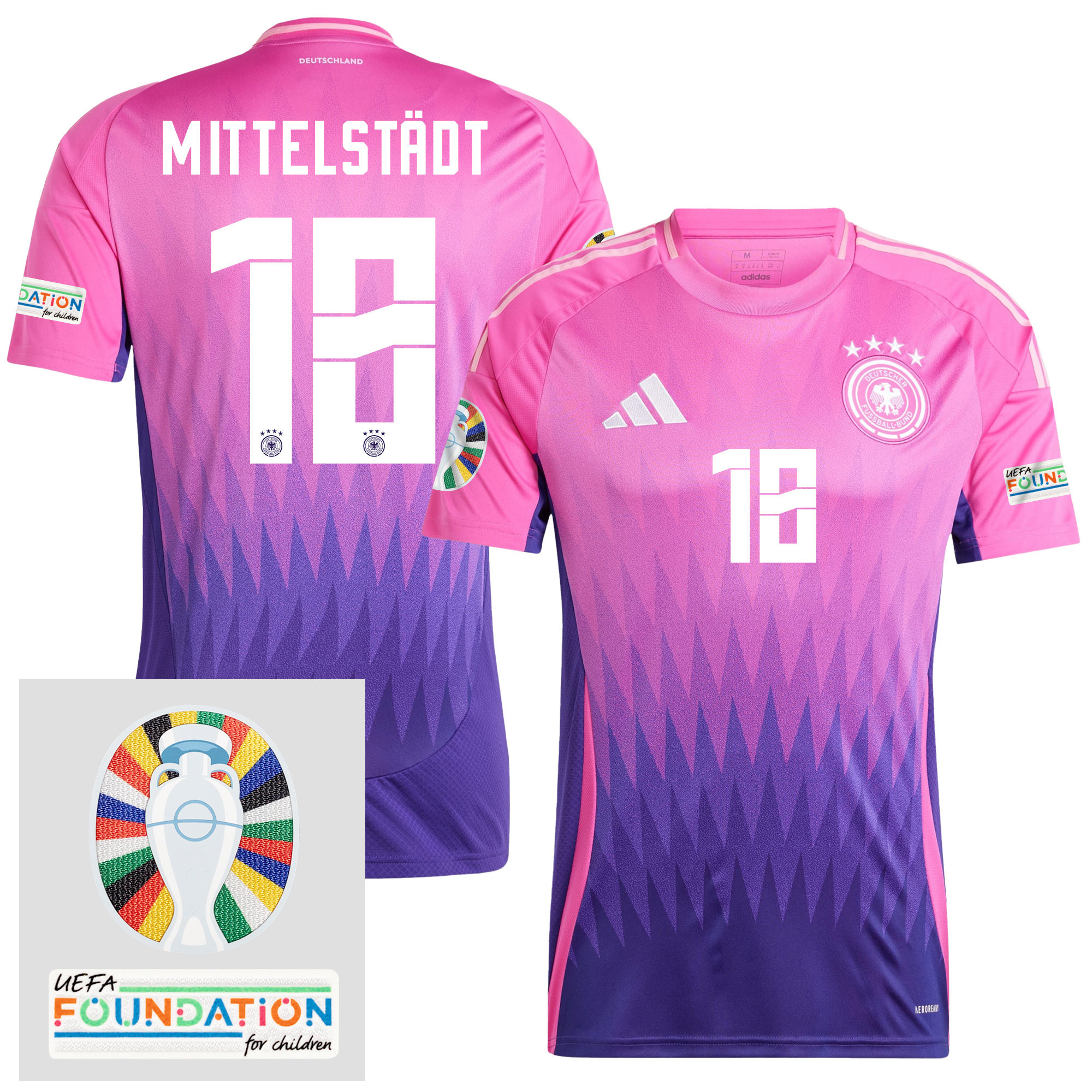 Maximilian Mittelstdt 18 Germany 2024/25 Away Jersey – Euro UEFA Patch – Men