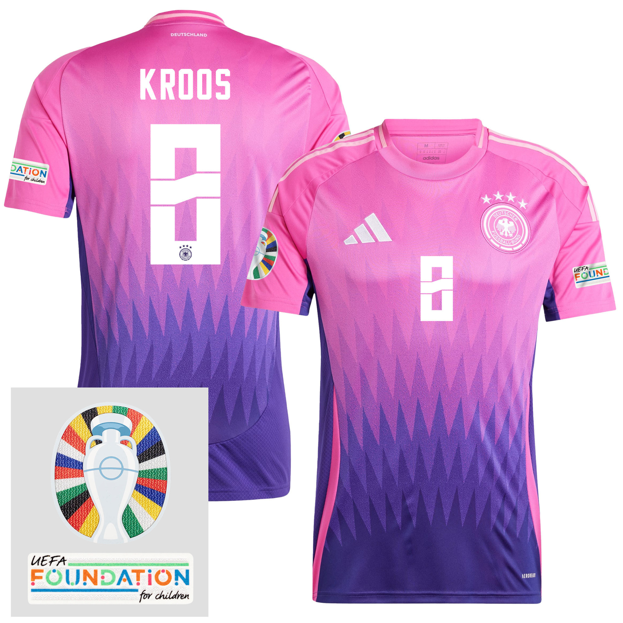 Toni Kroos 8 Germany 2024/25 Away Jersey – Euro UEFA Patch – Men