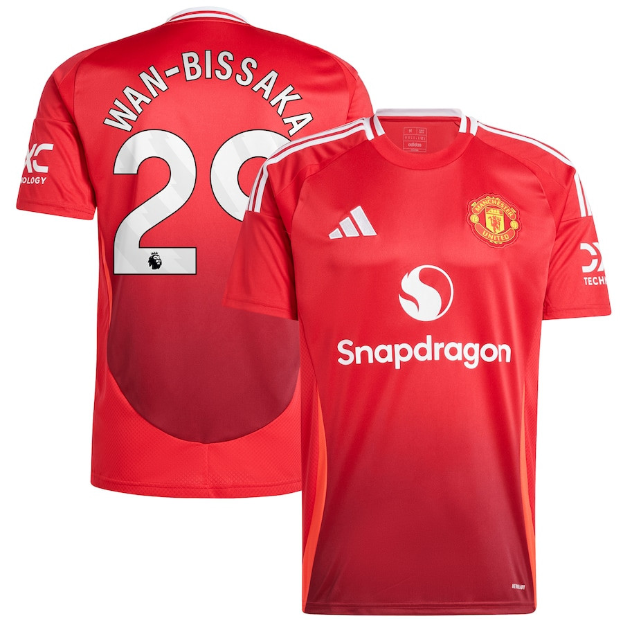 Aaron Wan-Bissaka 29 Manchester United 2024/25 Home Men Jersey – Red