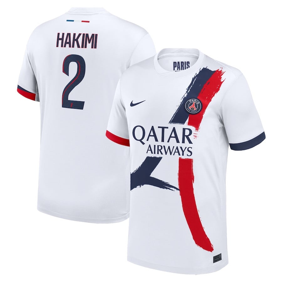 Achraf Hakimi 2 Paris Saint-Germain 2024/25 Away Men Jersey – White