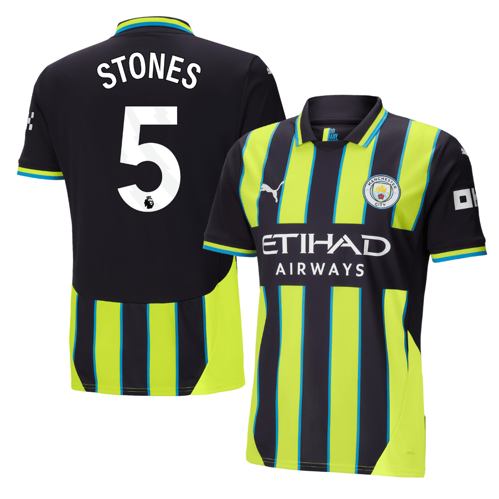 John Stones 5 Manchester City 2024/25 Away Men Jersey – Black