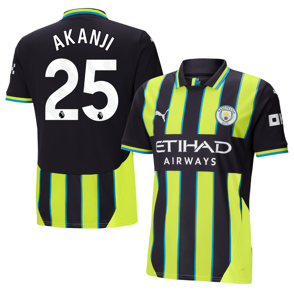 Manuel Akanji 25 Manchester City 2024/25 Away Men Jersey – Black