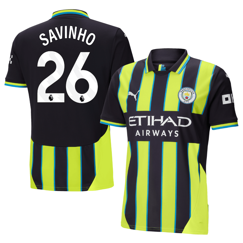 Savinho 26 Manchester City 2024/25 Away Men Jersey – Black