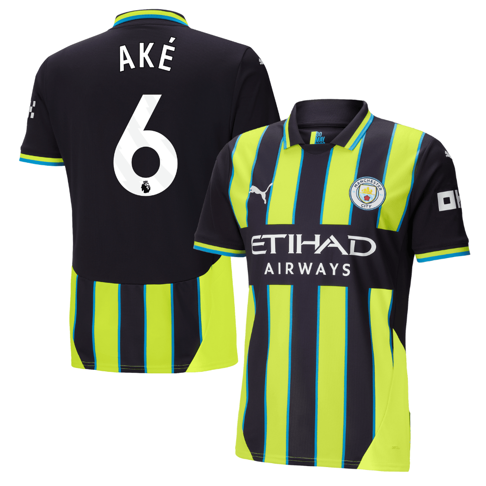 Nathan Ak 6 Manchester City 2024/25 Away Men Jersey – Black