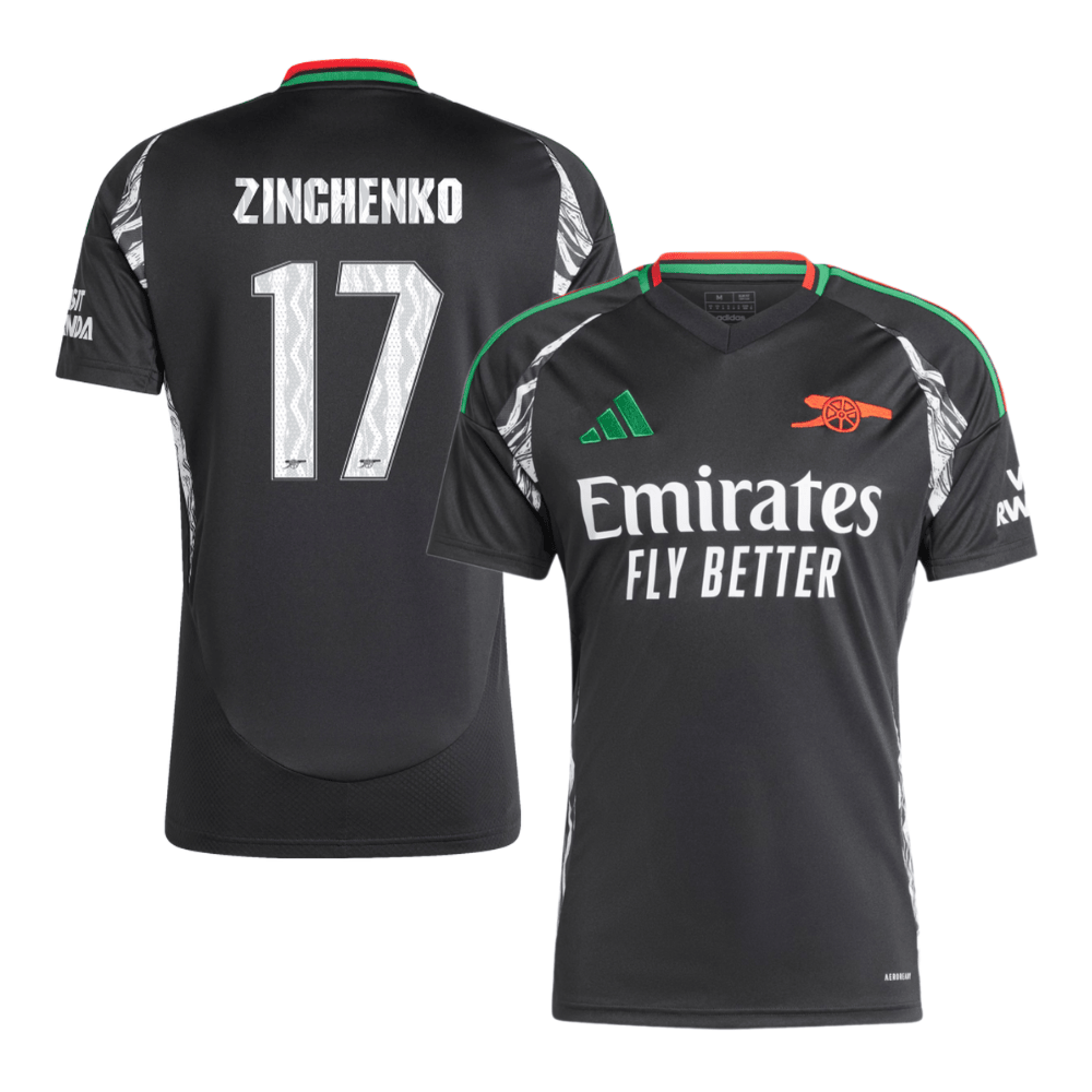 Oleksandr Zinchenko 17 Arsenal Cup 2024/25 Away Men Jersey – Black