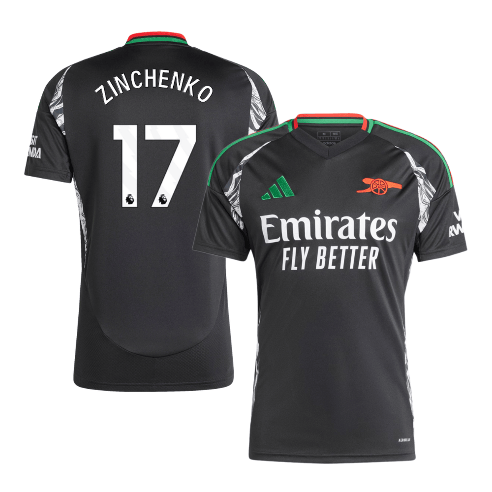 Oleksandr Zinchenko 17 Arsenal 2024/25 Away Men Jersey – Black