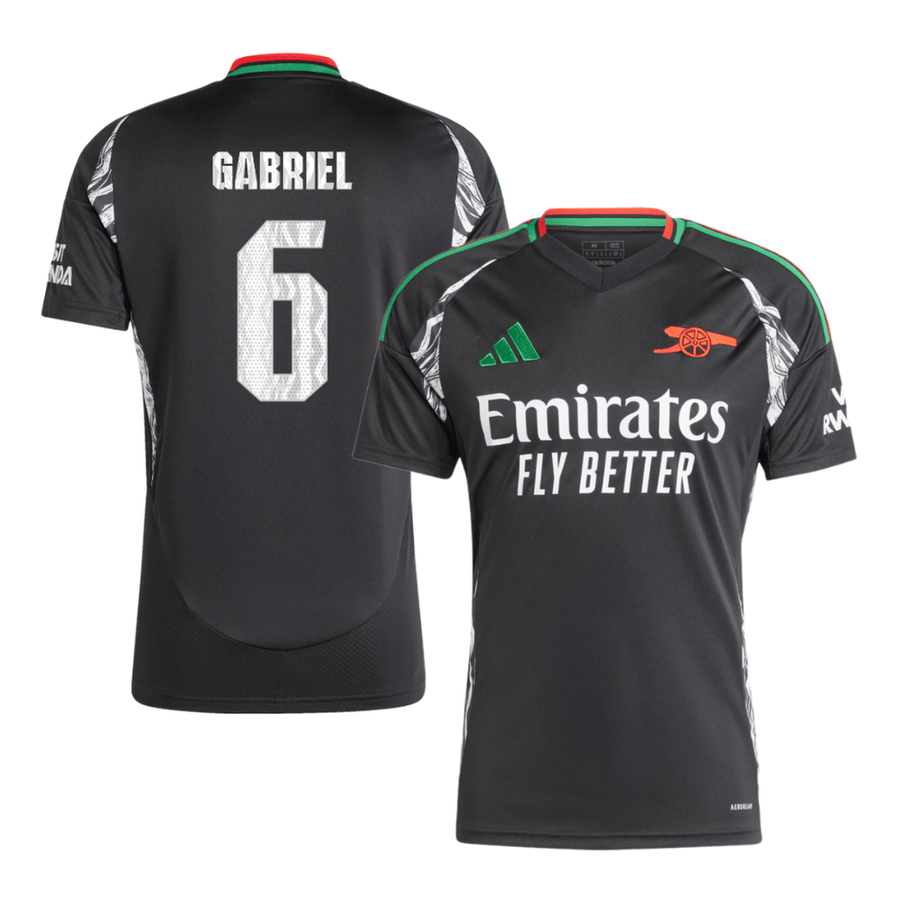 Gabriel Magalhes 6 Arsenal Cup 2024/25 Away Men Jersey – Black