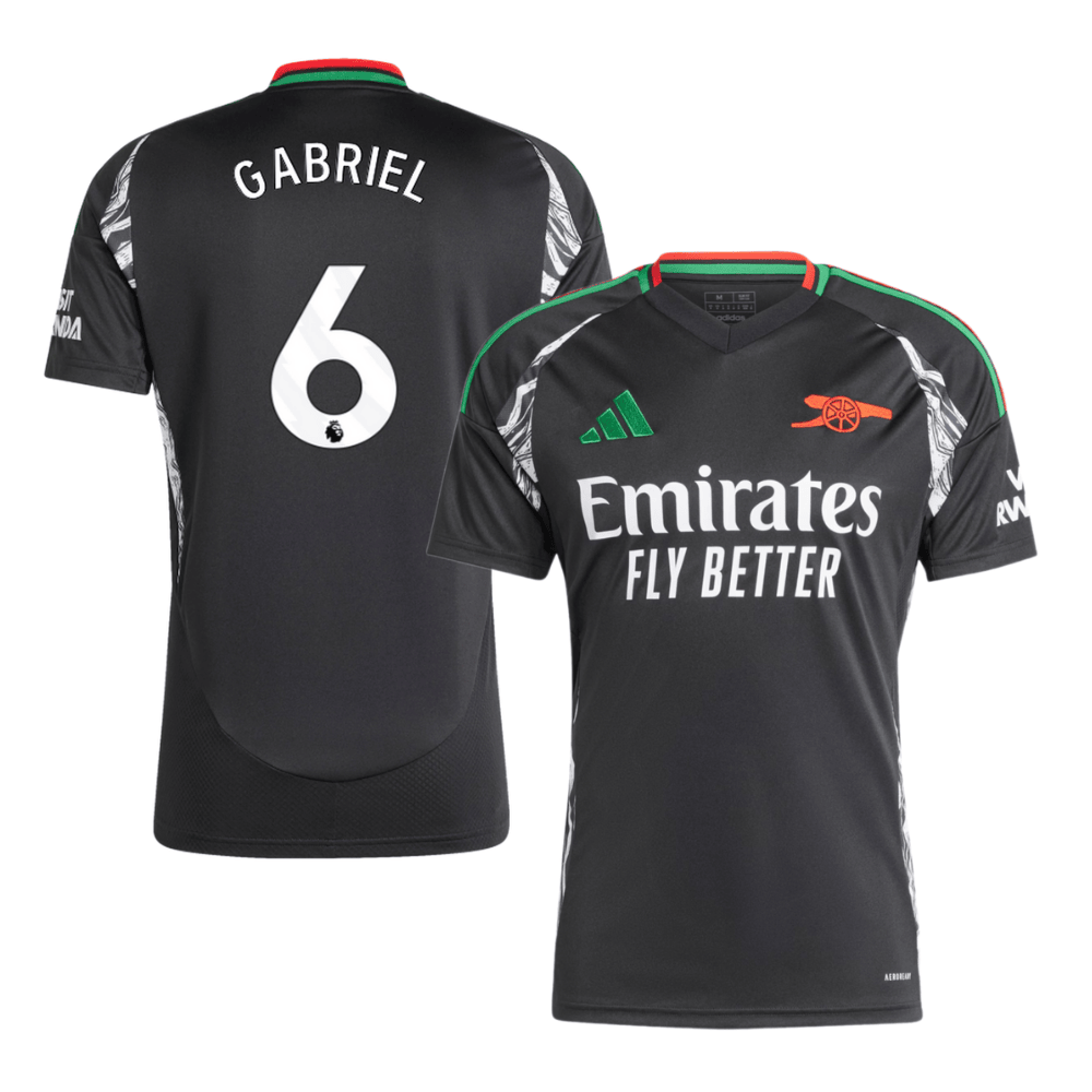 Gabriel Magalhes 6 Arsenal 2024/25 Away Men Jersey – Black
