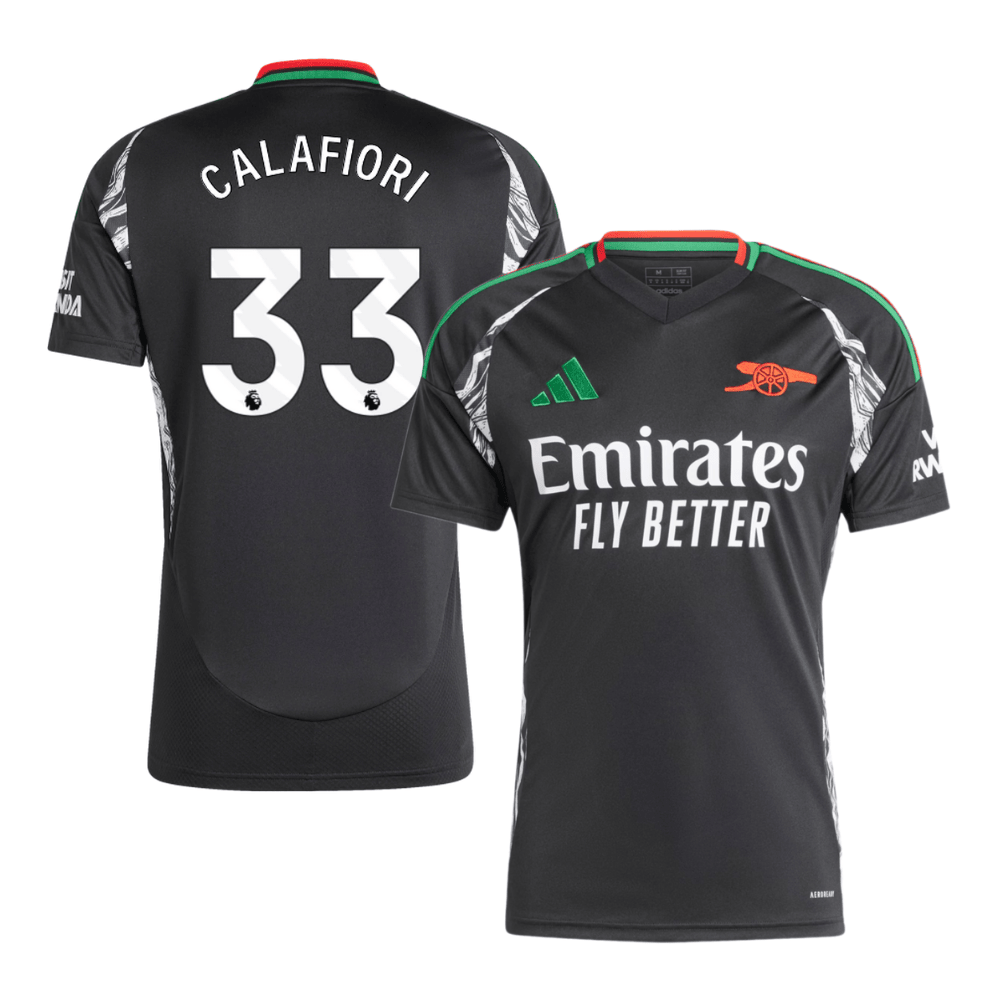 Riccardo Calafiori 33 Arsenal 2024/25 Away Men Jersey – Black