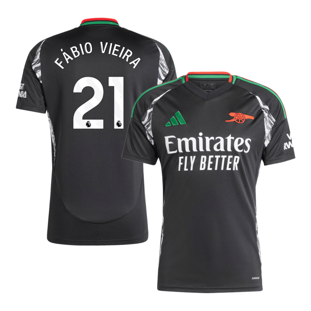 Fbio Vieira 21 Arsenal 2024/25 Away Men Jersey – Black