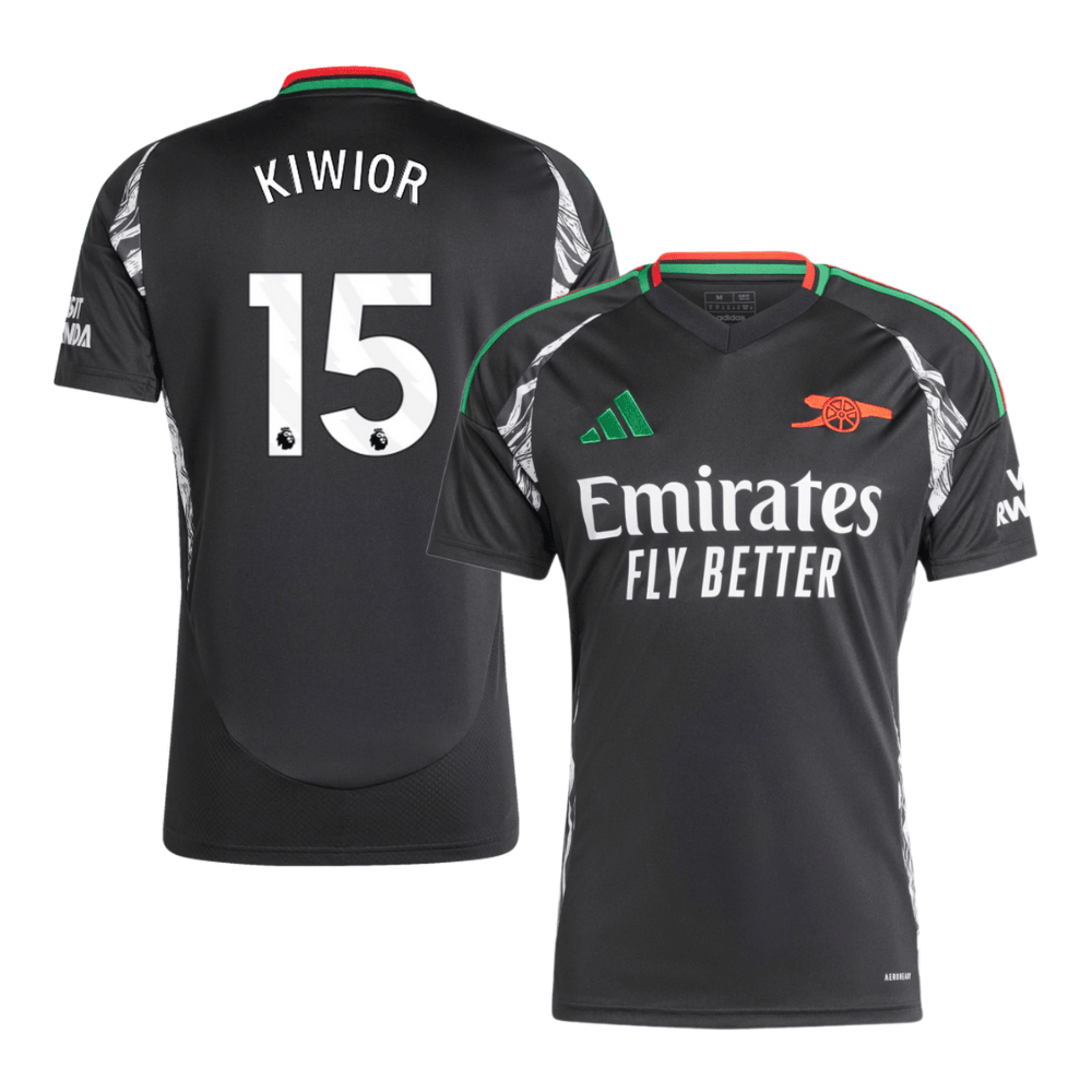 Jakub Kiwior 15 Arsenal 2024/25 Away Men Jersey – Black