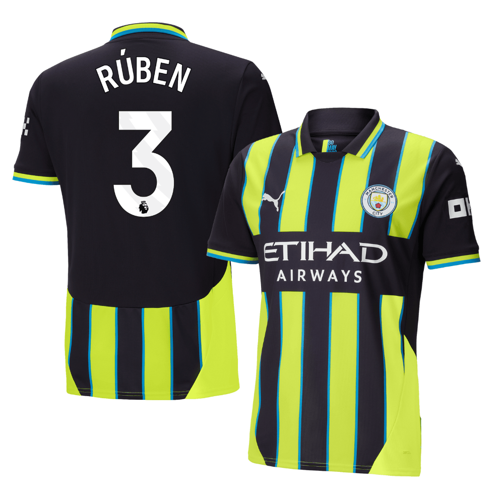 Rben Dias 3 Manchester City 2024/25 Away Men Jersey – Black