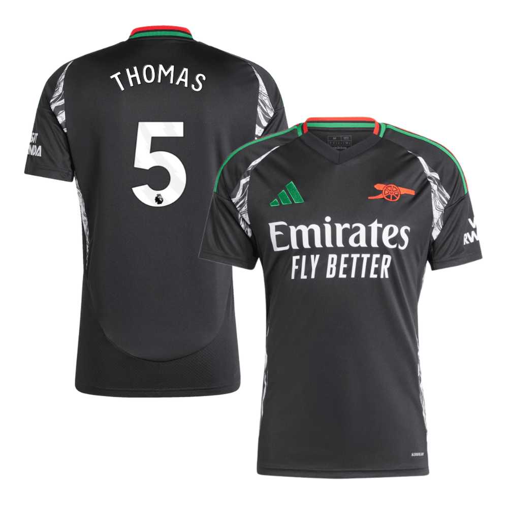 Thomas Partey 5 Arsenal 2024/25 Away Men Jersey – Black