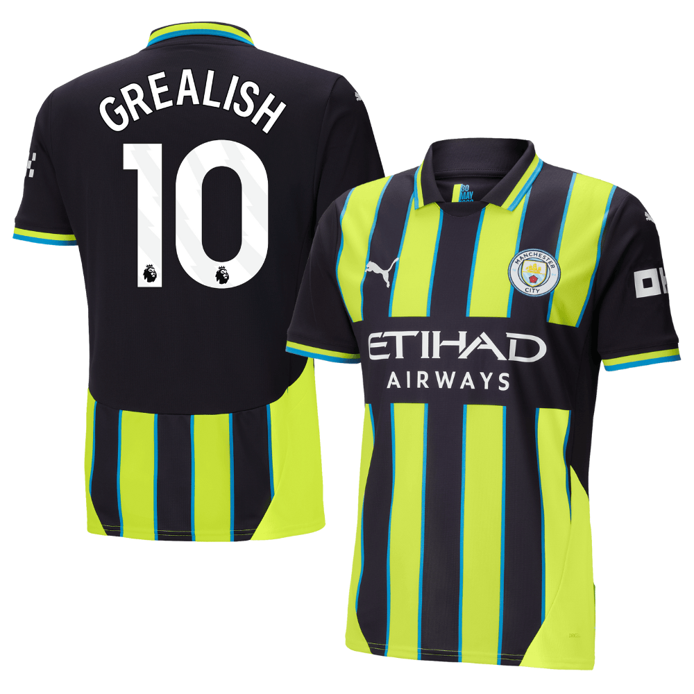 Jack Grealish 10 Manchester City 2024/25 Away Men Jersey – Black