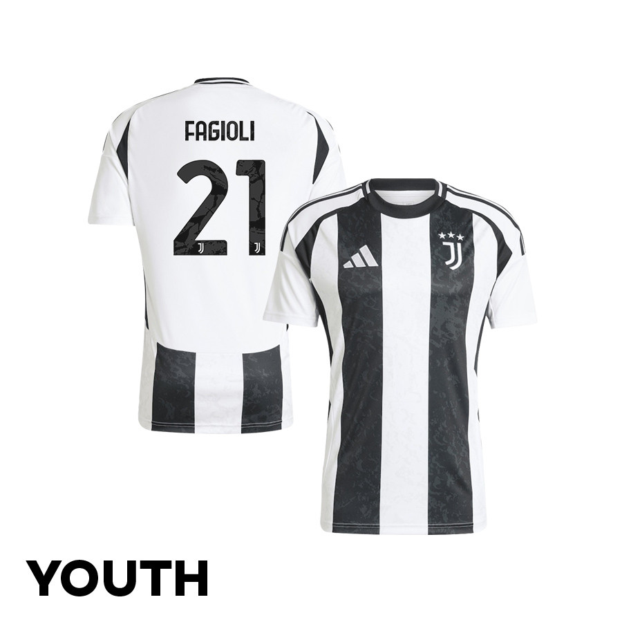 Nicol Fagioli 21 Juventus 2024/25 Home YOUTH Jersey – White