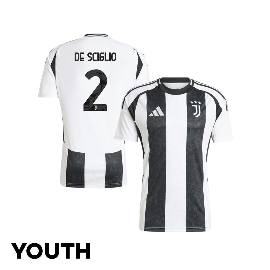 Mattia De Sciglio 2 Juventus 2024/25 Home YOUTH Jersey – White