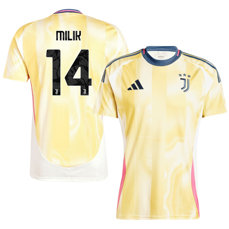 Arkadiusz Milik 14 Juventus 2024/25 Away Men Jersey – Yellow