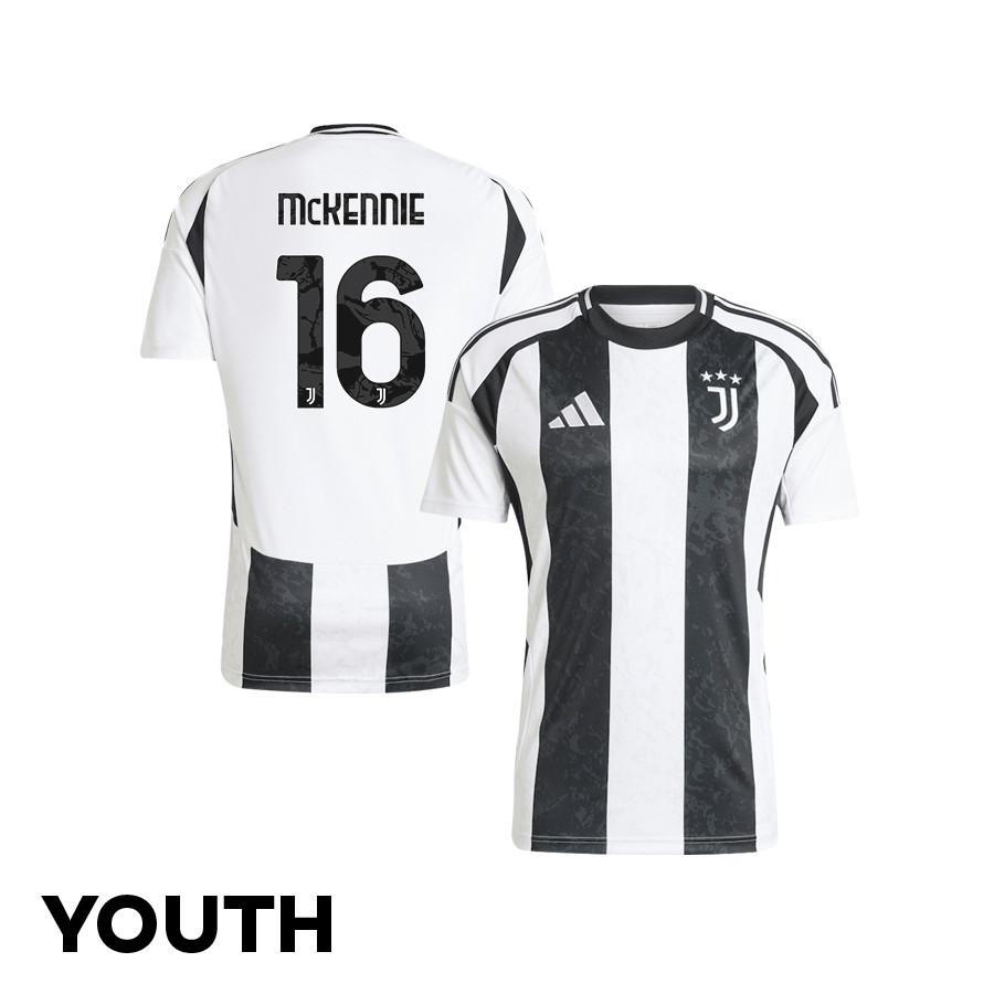 Weston McKennie 16 Juventus 2024/25 Home YOUTH Jersey – White