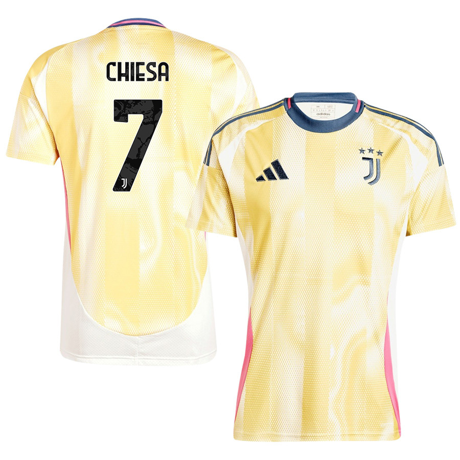 Federico Chiesa 7 Juventus 2024/25 Away Men Jersey – Yellow