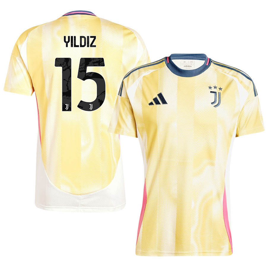 Kenan Yildiz 15 Juventus 2024/25 Away Men Jersey – Yellow