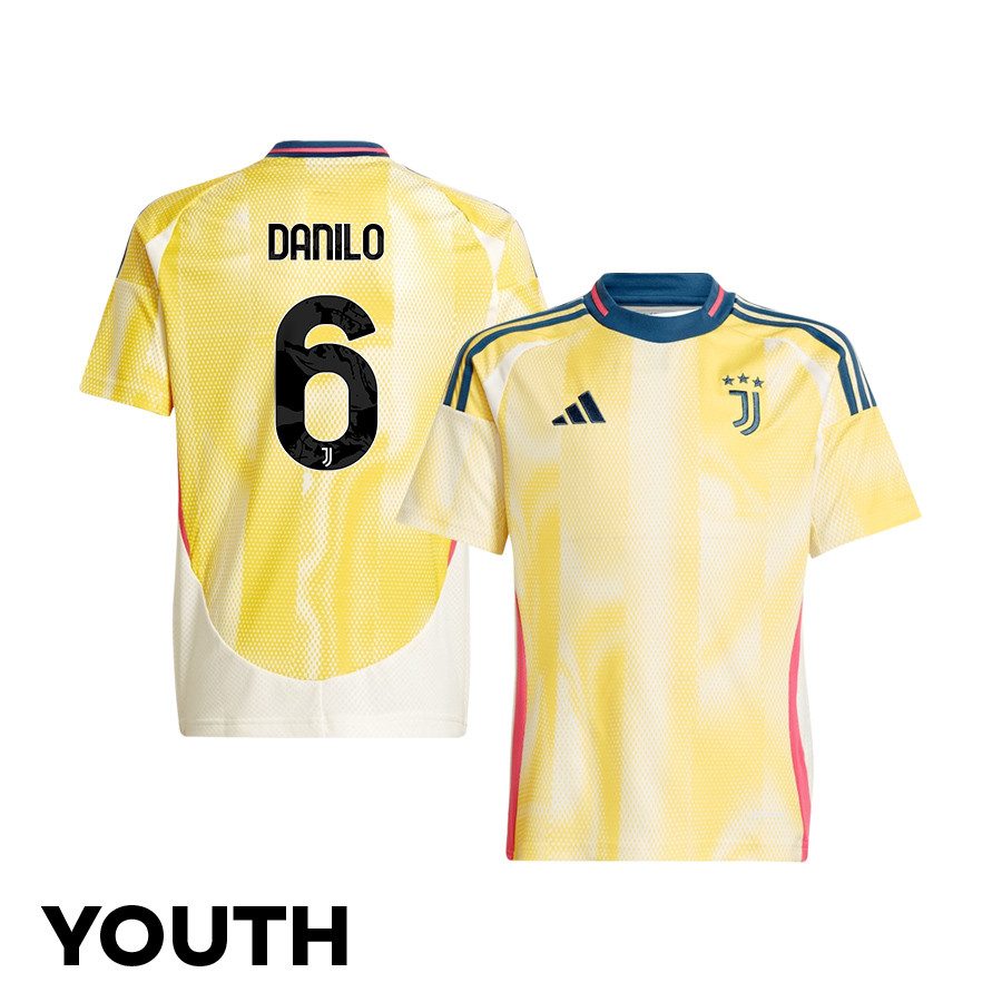 Danilo 6 Juventus 2024/25 Away YOUTH Jersey – Yellow