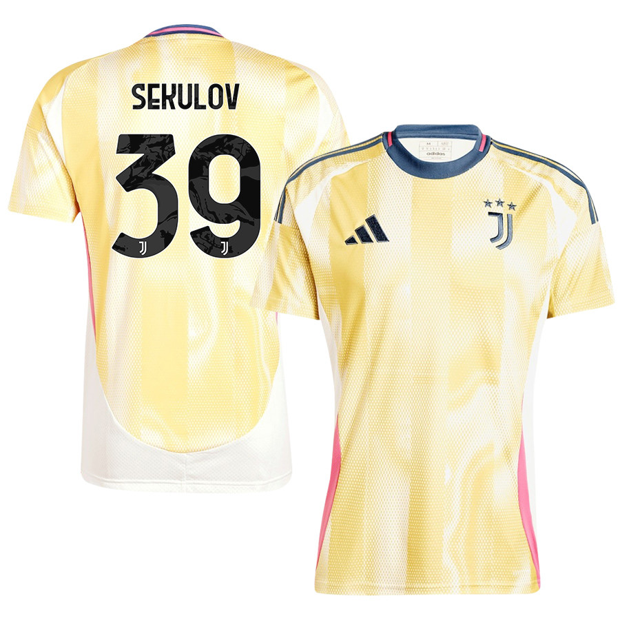 Nikola Sekulov 39 Juventus 2024/25 Away Men Jersey – Yellow