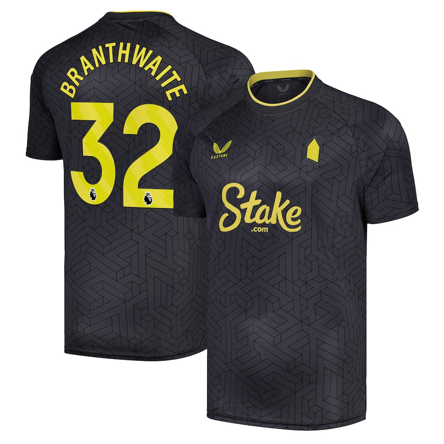 Jarrad Branthwaite 32 Everton FC 2024/25 Away Men Jersey – Black