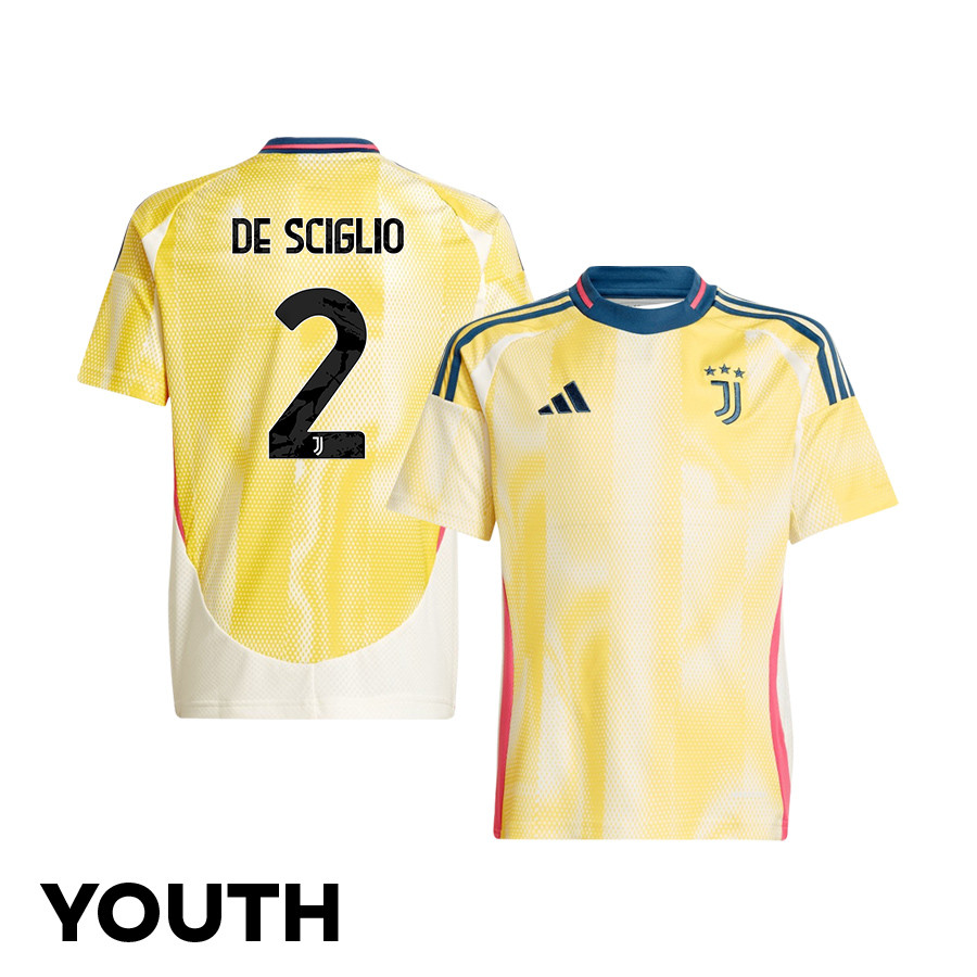 Mattia De Sciglio 2 Juventus 2024/25 Away YOUTH Jersey – Yellow