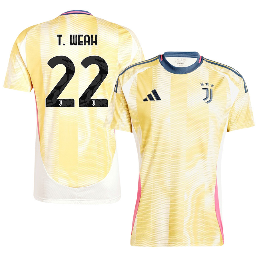 Timothy Weah 22 Juventus 2024/25 Away Men Jersey – Yellow