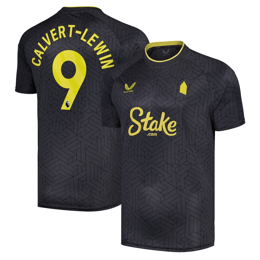 Dominic Calvert-Lewin 9 Everton FC 2024/25 Away Men Jersey – Black
