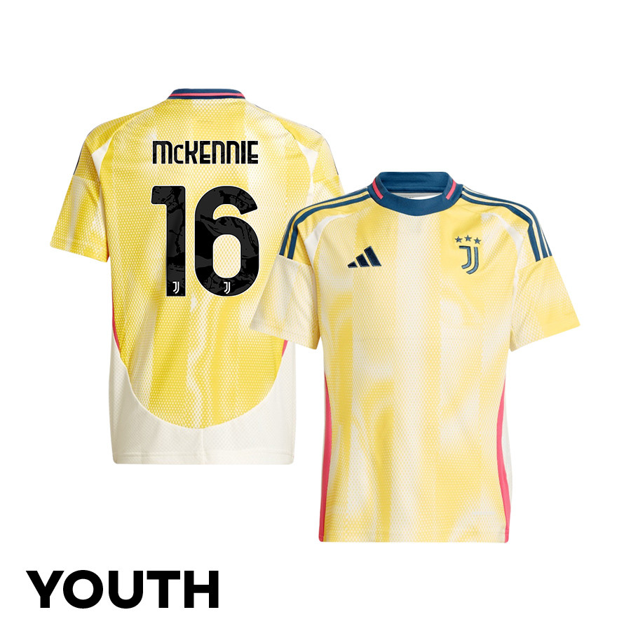 Weston McKennie 16 Juventus 2024/25 Away YOUTH Jersey – Yellow