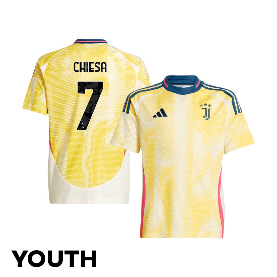 Federico Chiesa 7 Juventus 2024/25 Away YOUTH Jersey – Yellow
