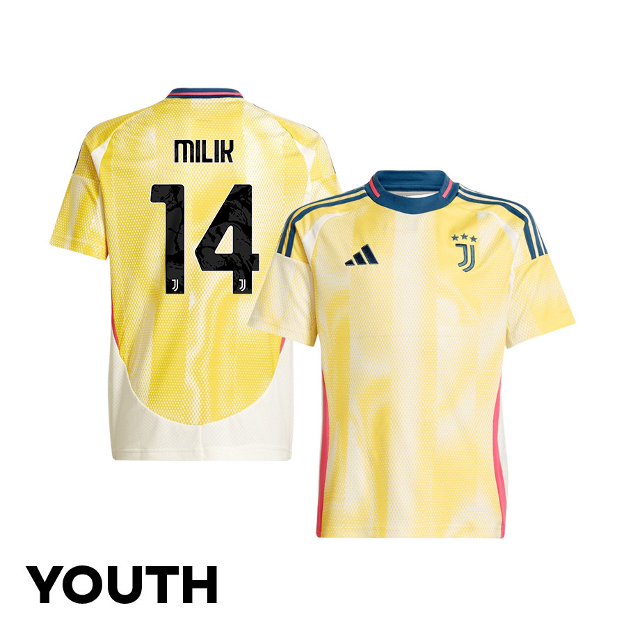 Arkadiusz Milik 14 Juventus 2024/25 Away YOUTH Jersey – Yellow