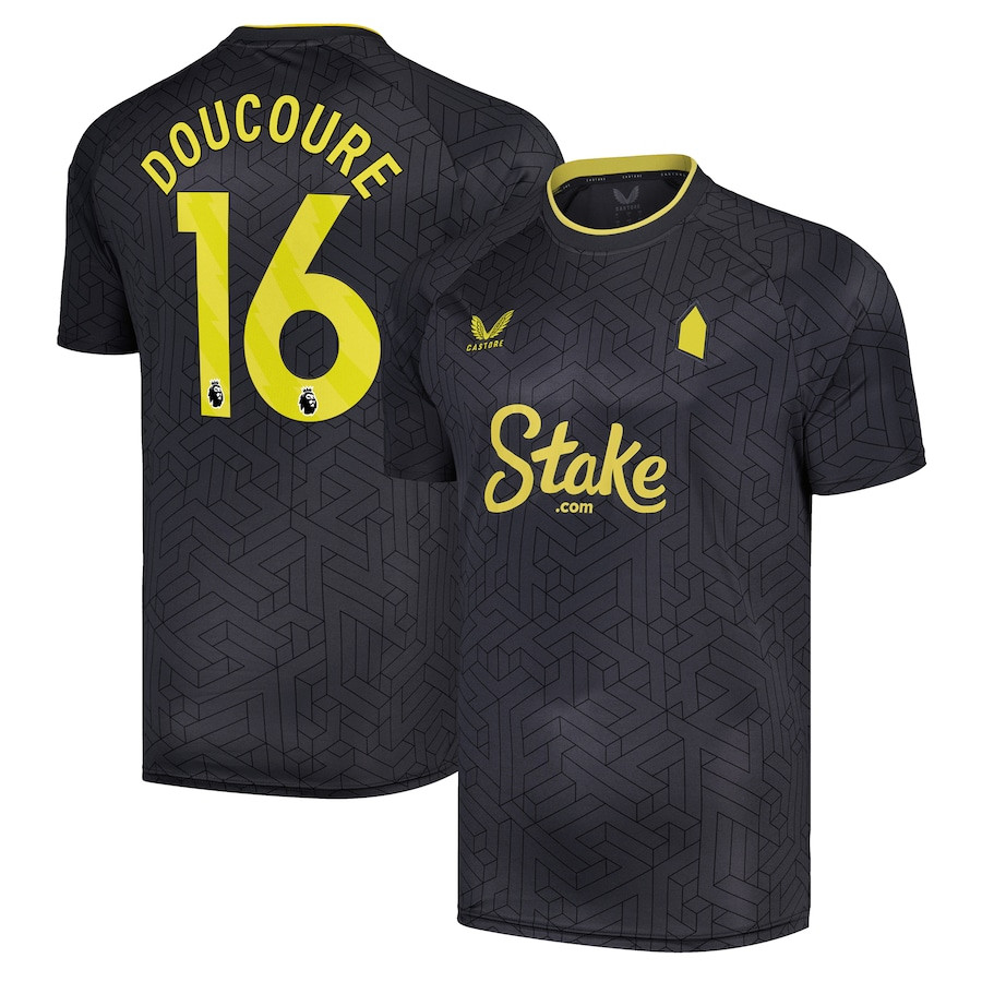 Abdoulaye Doucour 16 Everton FC 2024/25 Away Men Jersey – Black