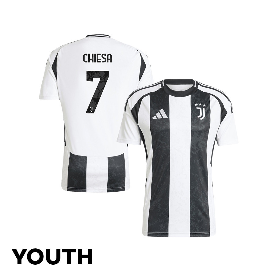 Federico Chiesa 7 Juventus 2024/25 Home YOUTH Jersey – White